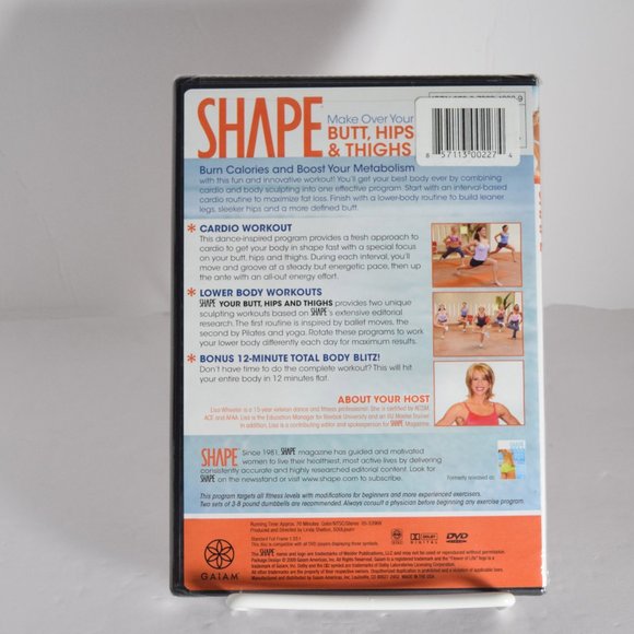 GAIAM Shape Make Over Your Butt Hips & Thighs DVD New Sealed Cardio Fitness Home - Picture 2 of 4